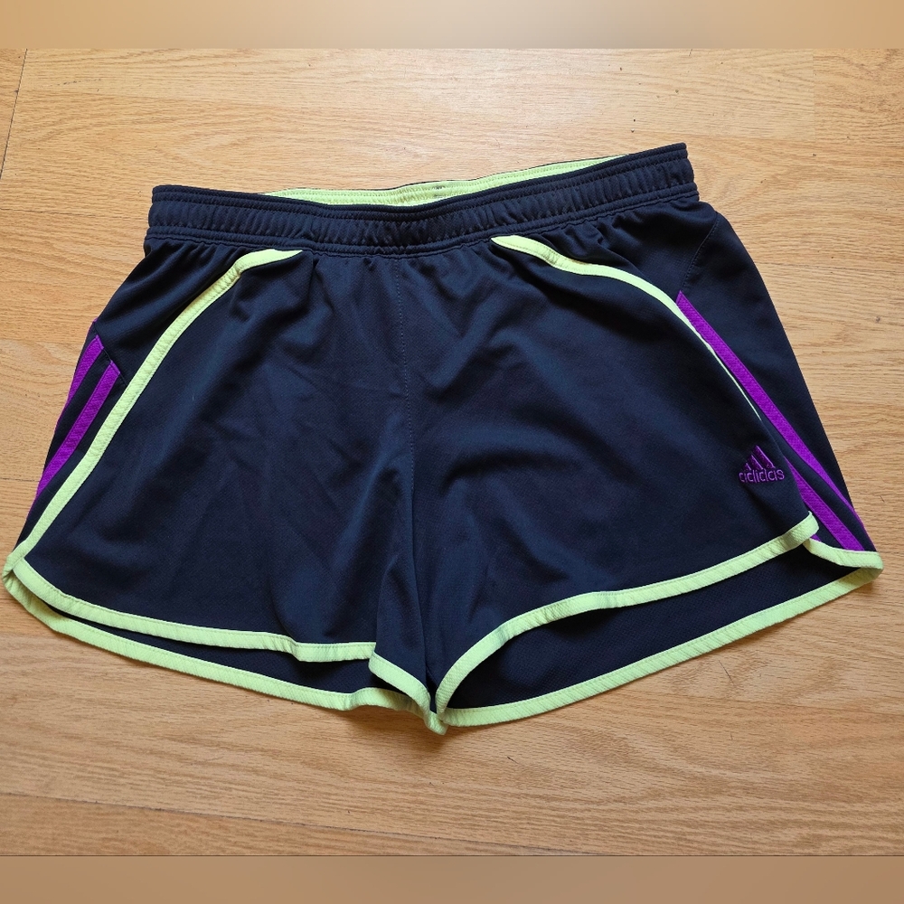 Adidas Women's Black and Purple Shorts